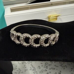 Elegant Silver Bracelet with Crystal Accents